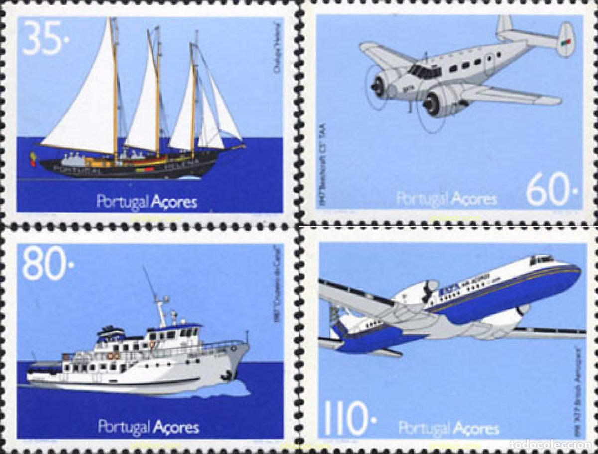Sellos: 126508 MNH AZORES 1991 TRANSPORTES DE AZORES