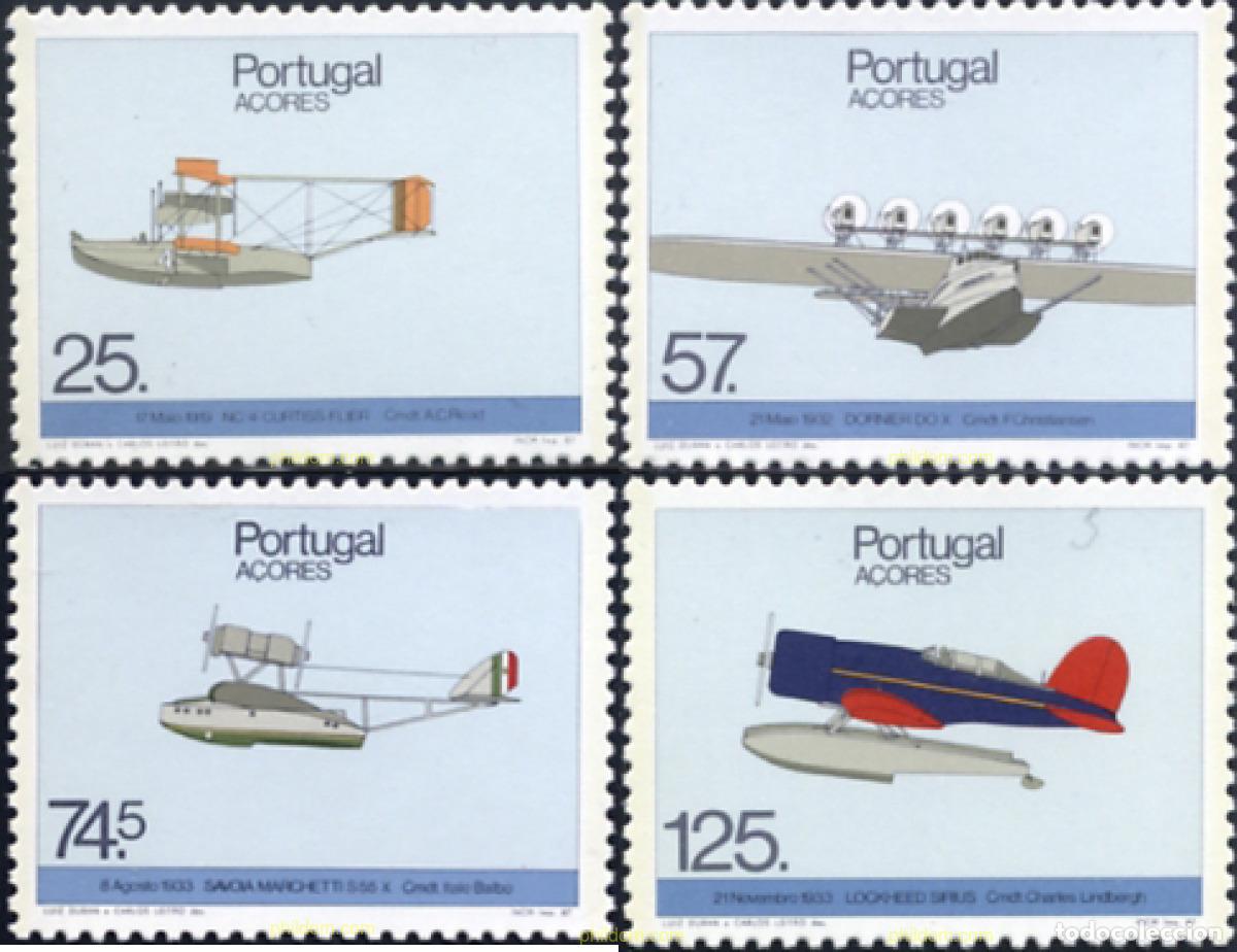 Sellos: 167576 MNH AZORES 1987 LAS AZORES EN LA HISTORIA DE LA AVIACION
