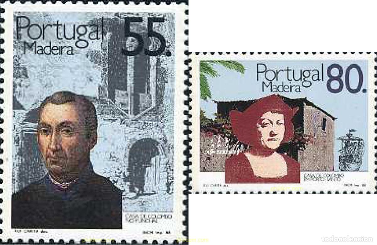 Sellos: 126846 MNH MADEIRA 1988 MANSIONES DE CRISTOBAL COLON EN MADEIRA