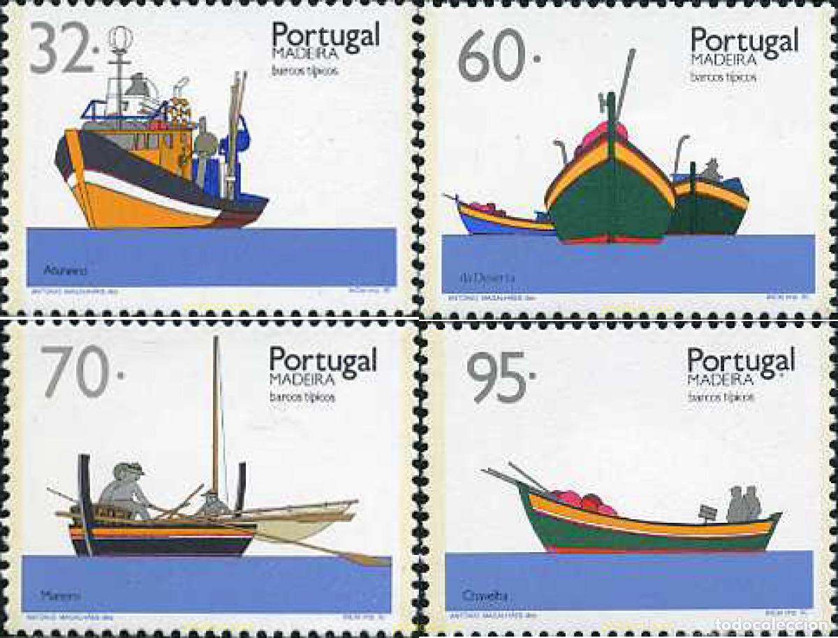 Sellos: 126977 MNH MADEIRA 1990 BARCOS TIPICOS DE MADEIRA
