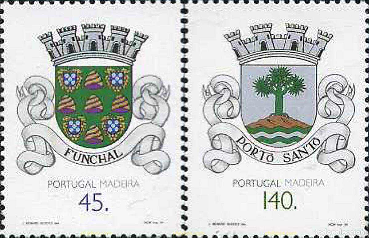 Sellos: 127068 MNH MADEIRA 1994 ESCUDOS DE MUNICIPIOS DE MADEIRA