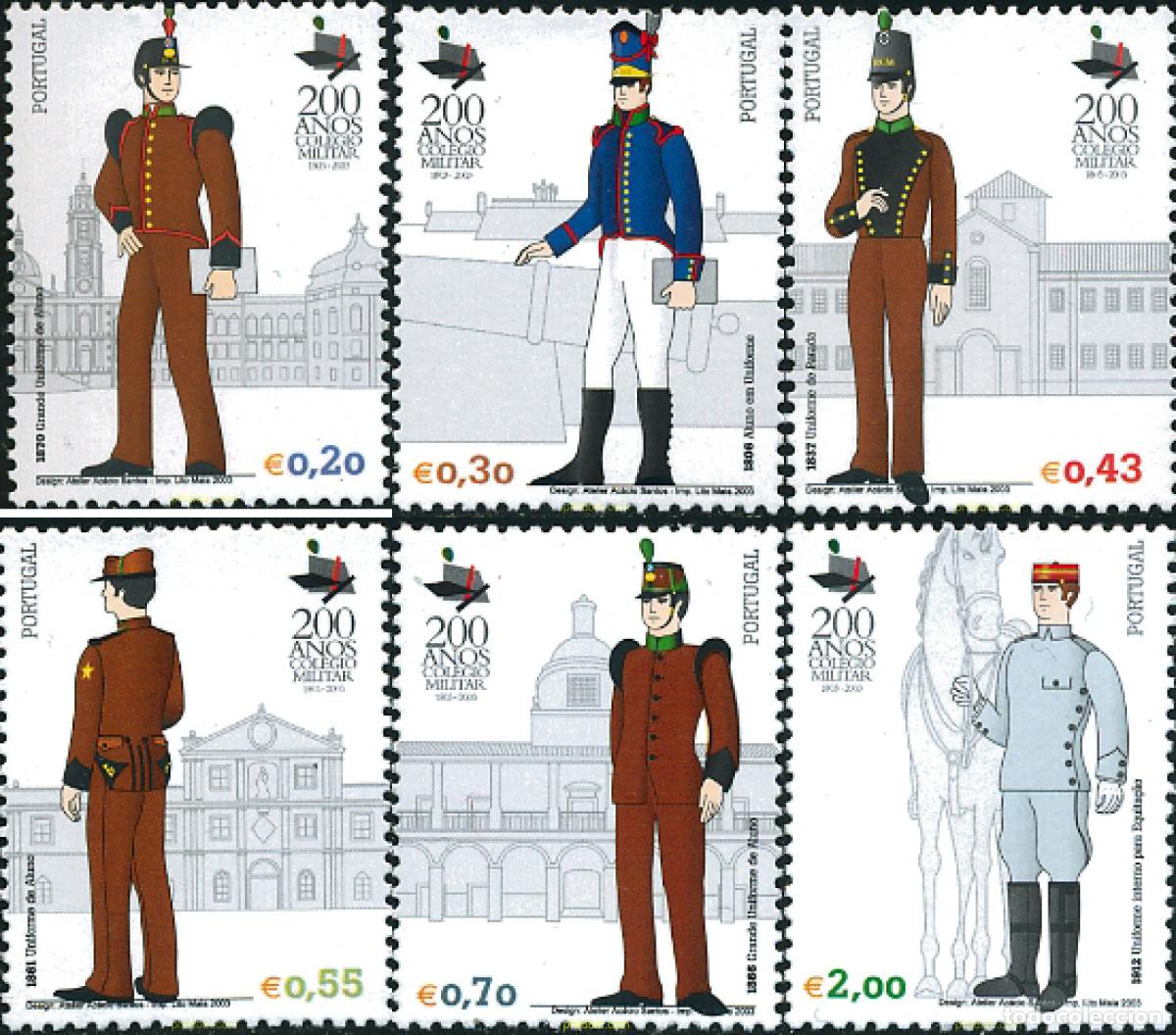 Sellos: 127734 MNH PORTUGAL 2003 200 ANIVERSARIO DE LA ESCUELA MILITAR