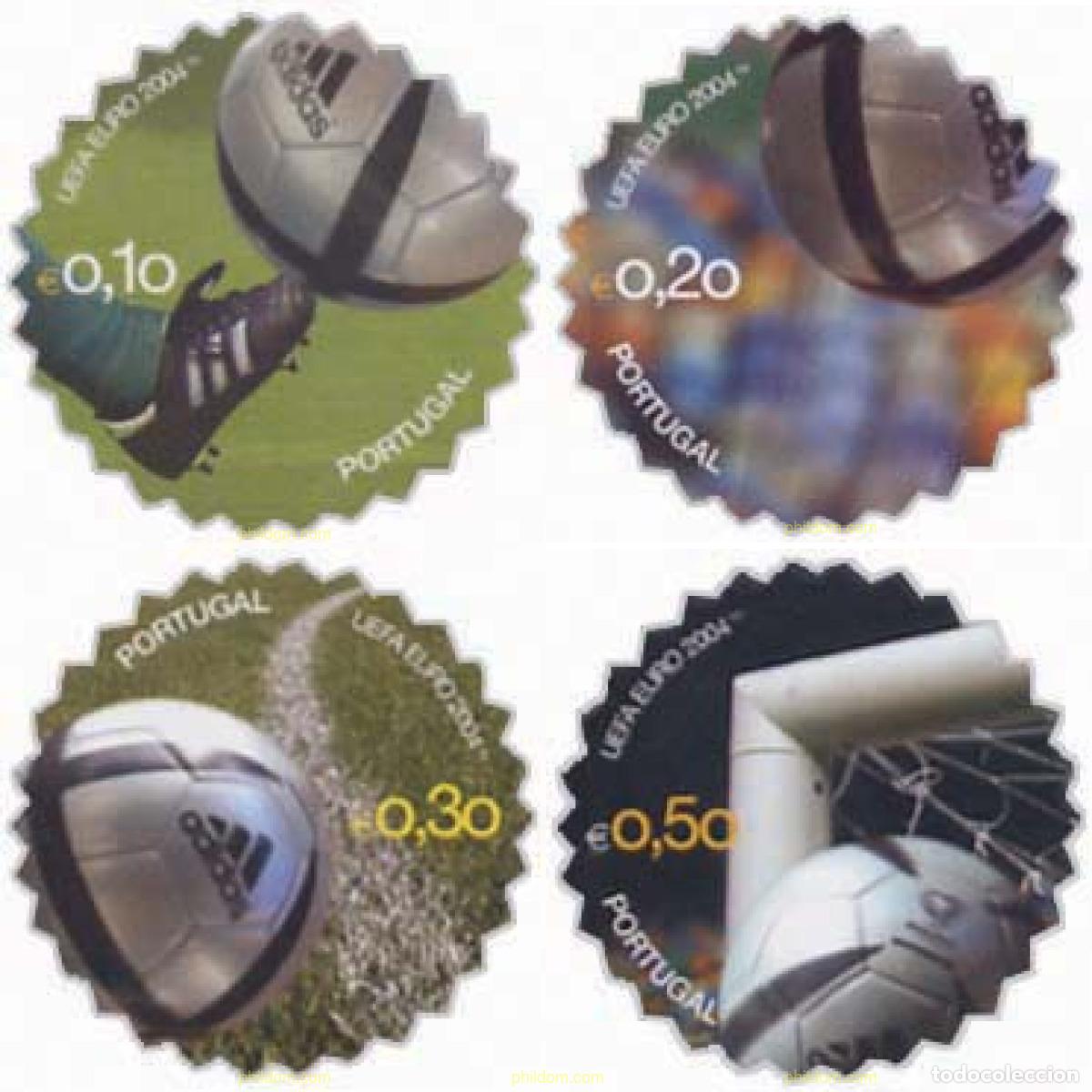 Sellos: 140305 MNH PORTUGAL 2004 EUROCOPA DE FUTBOL. PORTUGAL 2004