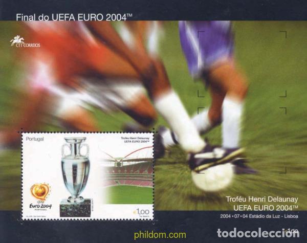 Sellos: 140324 MNH PORTUGAL 2004 EUROCOPA DE FUTBOL. PORTUGAL 2004