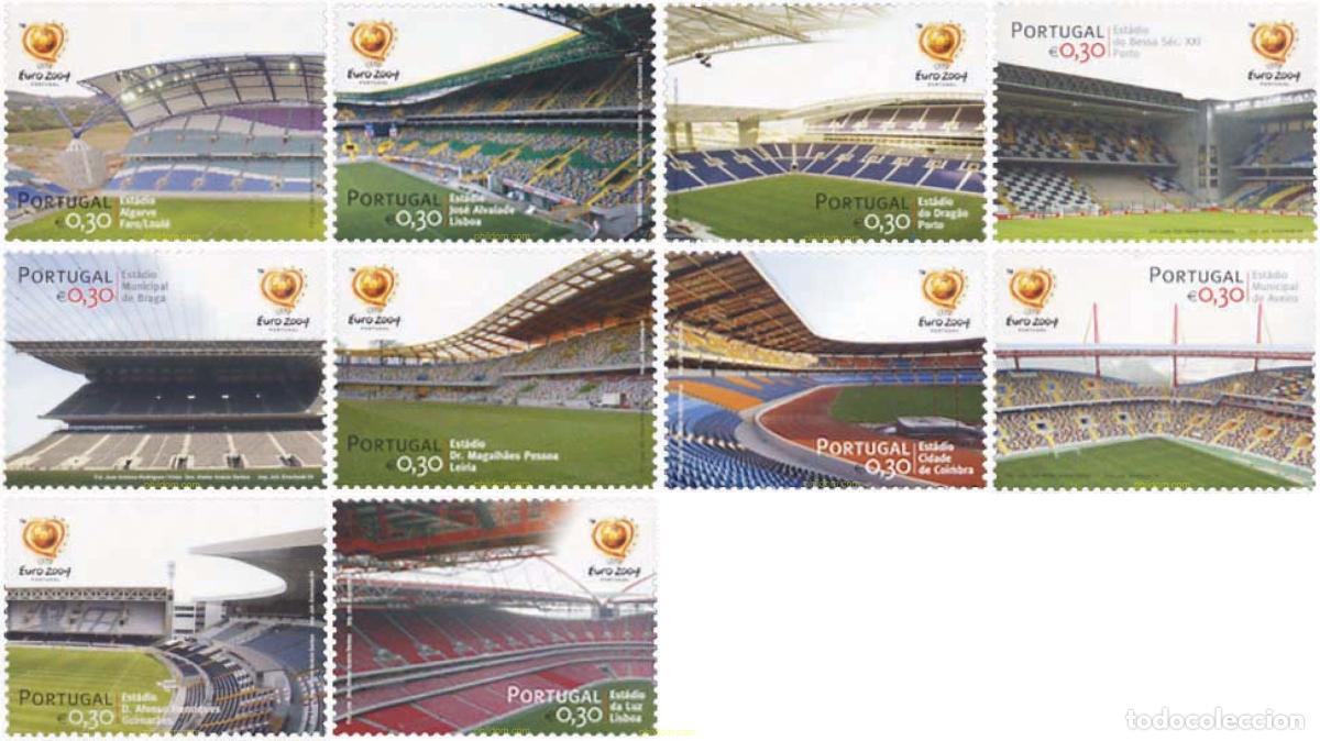 Sellos: 140323 MNH PORTUGAL 2004 EUROCOPA DE FUTBOL. PORTUGAL 2004