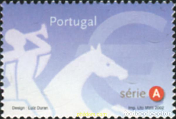 Sellos: 141089 MNH PORTUGAL 2002 DETALLE DEL EMBLEMA POSTAL Y SIMBOLO DEL EURO