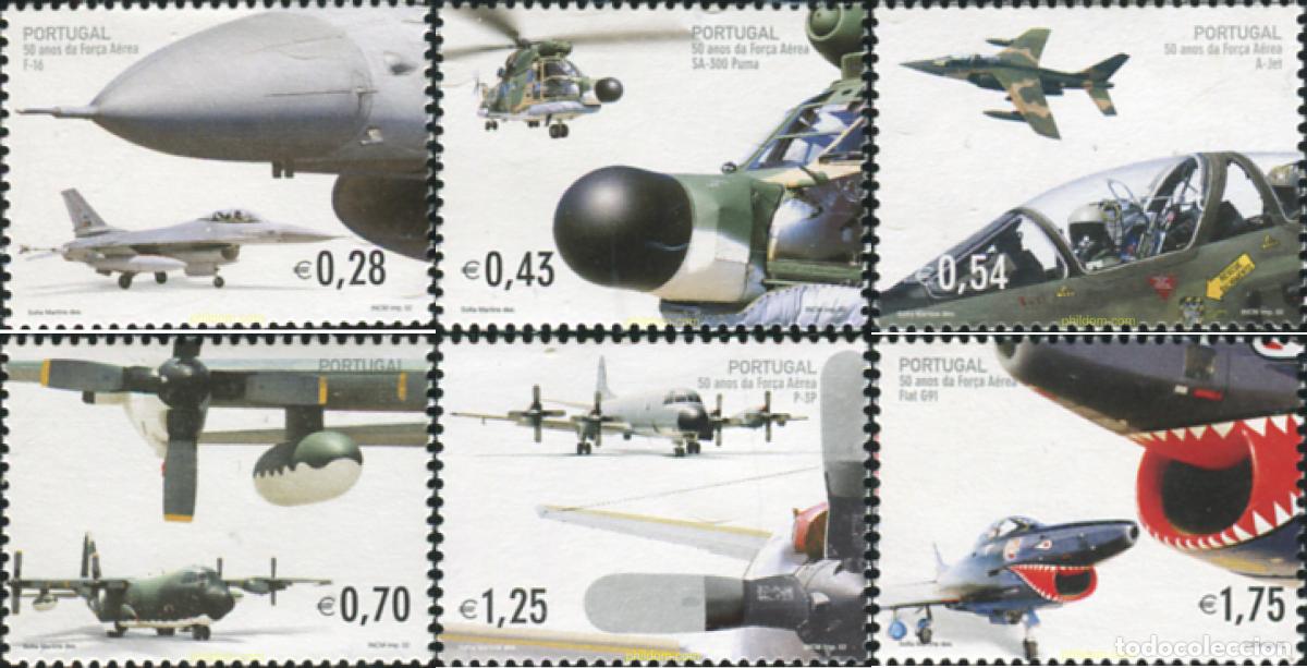 Sellos: 141106 MNH PORTUGAL 2002 50 ANIVERSARIO DE LA FUERZA AERIA PORTUGUESA