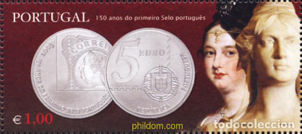 Sellos: 141125 MNH PORTUGAL 2003 150 ANIVERSARIO DEL PRIMER SELLO