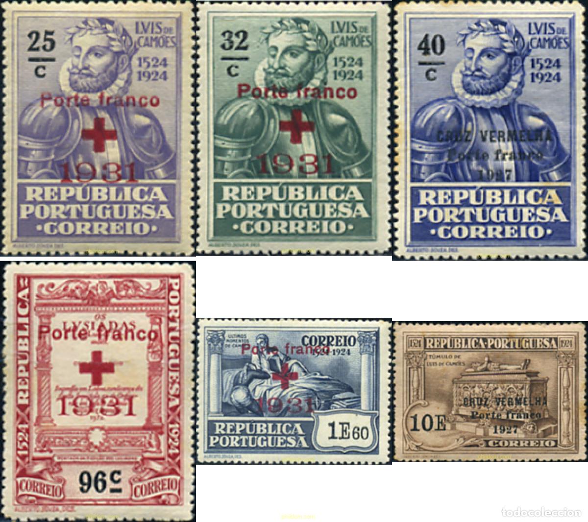 Sellos: 141587 MNH PORTUGAL 1931 SELLOS DEL 4 CENTENARIO DEL NACIMIENTO DE LUIS DE CAMOENS (1924)
