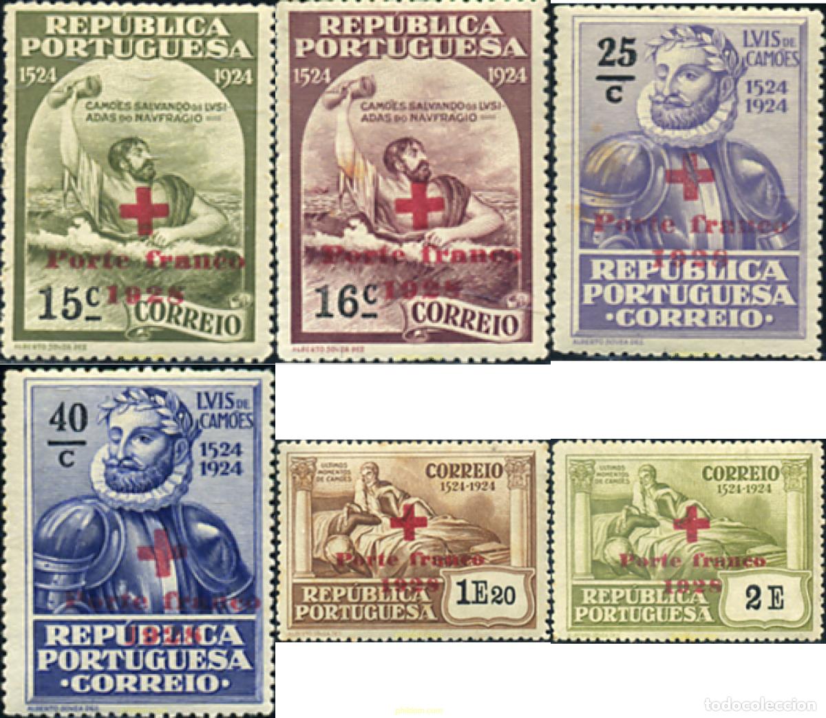 Sellos: 141582 MNH PORTUGAL 1928 SELLOS DEL 4 CENTENARIO DEL NACIMIENTO DE LUIS DE CAMOENS (1924)