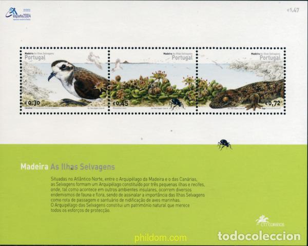 Sellos: 153340 MNH MADEIRA 2004 FAUNA Y FLORA