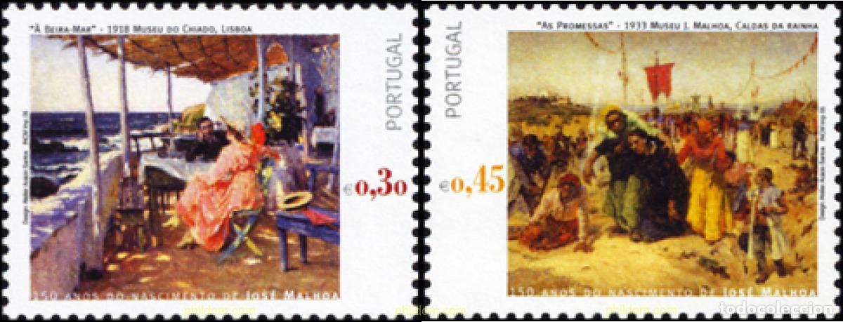 Sellos: 154445 MNH PORTUGAL 2005 150 ANIVERSARIO DEL NACIMIENTO DE JOSE MALHOA