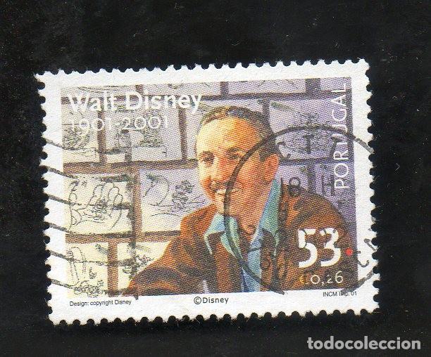 Sellos: FILA PORTUGAL 2001 AF-2816 YT-2522 NASCIMENTO WALT DISNEY CIRCULADO (O)