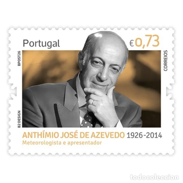 Sellos: Portugal ++ y Figuras de la Historia y la Cultura, Anth&iacute;mio Azevedo, Meteor&oacute;logo 2026 (876676)