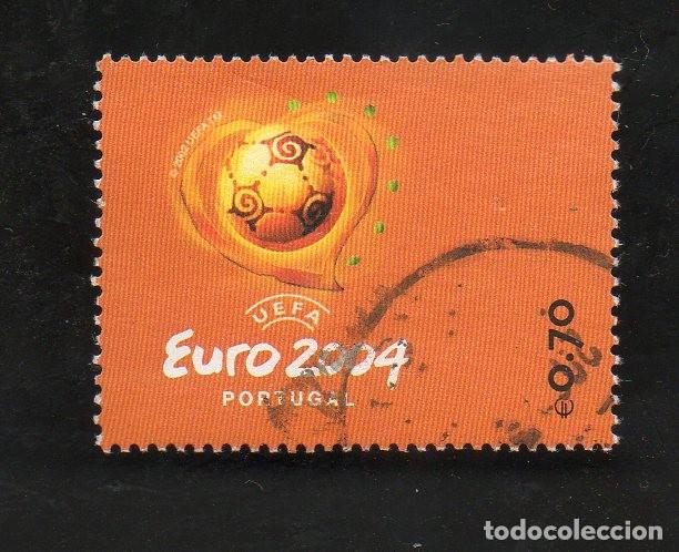 Sellos: FILA PORTUGAL 2003 AF-2984 YT-2669 EURO 2004 UEFA CIRCULADO (O)