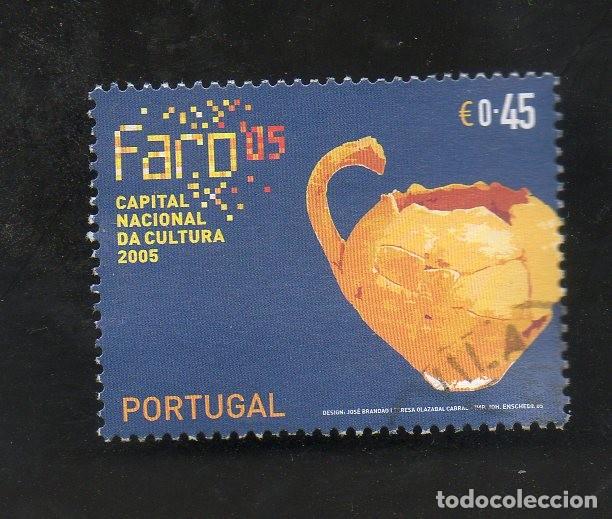 Sellos: FILA PORTUGAL 2005 AF-3268 YT-2917 FARO CAPITAL EUROPEIA CIRCULADO (O)