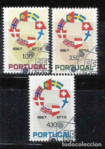 Sellos: 9724-SERIE COMPLETA PORTUGAL 1967 N&ordm; 1024/1026