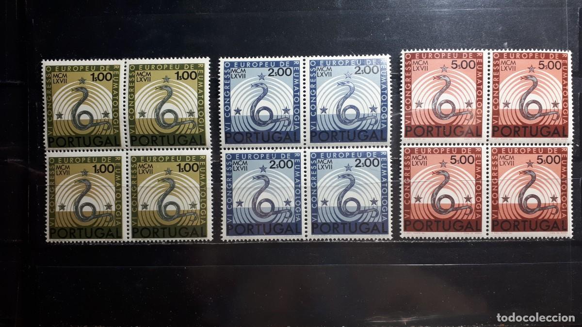 Sellos: PORTUGAL. A&Ntilde;O 1967. **. YVERT 1021/3. Bloque de 4.