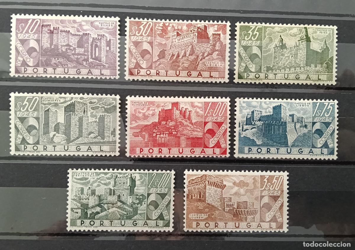 Sellos: PORTUGAL Castillos 1946 MH* Nuevo con se&ntilde;al Rebajado por defectos goma Afinsa 664 - 671