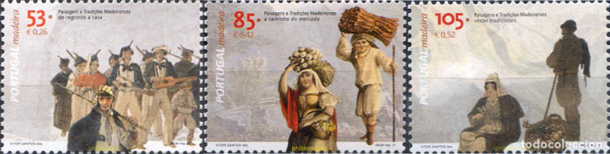 Sellos: 86259 MNH MADEIRA 2001 PAISAJES Y TRADICIONES DE MADEIRA