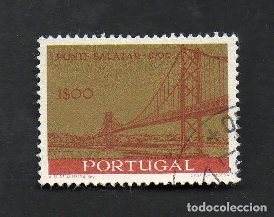 Sellos: FILA PORTUGAL 1966 AF-979 YVERT 989 INAUGURA&Ccedil;&Atilde;O PONTE SALAZAR CIRCULADO (O)