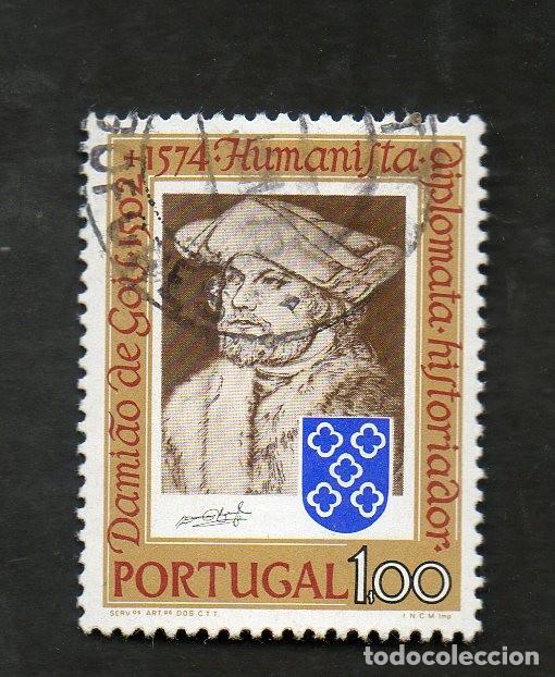 Sellos: FILA PORTUGAL 1973 AF-1206 YVERT 1208 DAMI&Atilde;O G&Oacute;IS CIRCULADO (O)