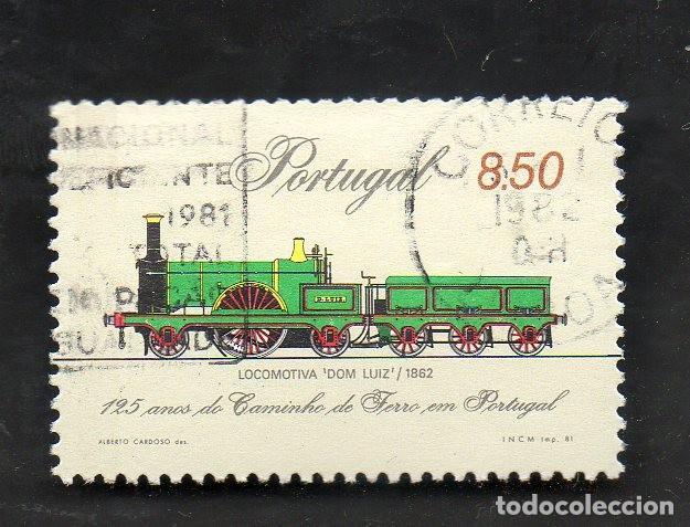 Sellos: FILA SELO PORTUGAL 1981 AF-1541 YVERT 1518 CAMINHO FERRO PORTUGAL CIRCULADO