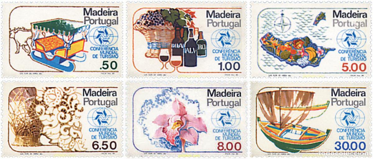 Sellos: 95215 MNH MADEIRA 1980 CONFERENCIA MUNDIAL DE TURISMO EN MADEIRA