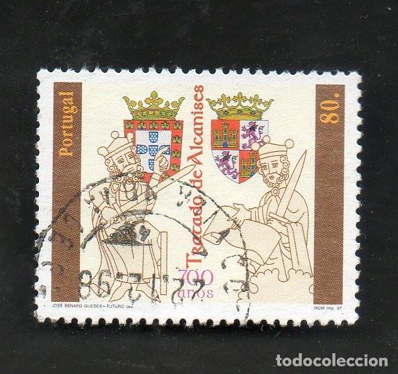 Sellos: FILA SELO PORTUGAL 1997 AF-2438 YT-2184 700 ANOS TRATADO ALCANISES CIRCULADO