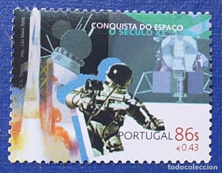 Sellos: SELLOS PORTUGAL 2000 N&ordm; 2368 Conquista del Espacio 1v. Nuevo