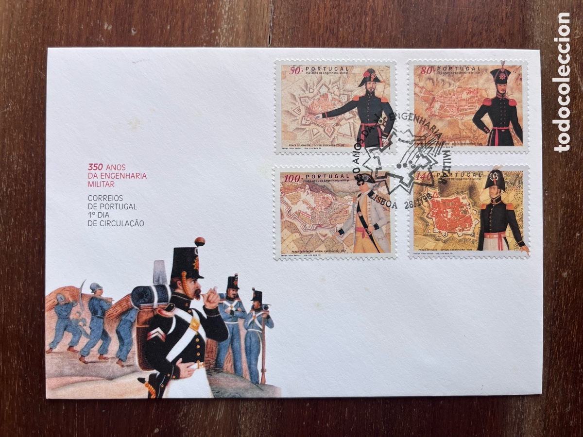 Sellos: Portugal FDC 1998 - 350 Anos da Engenharia Militar
