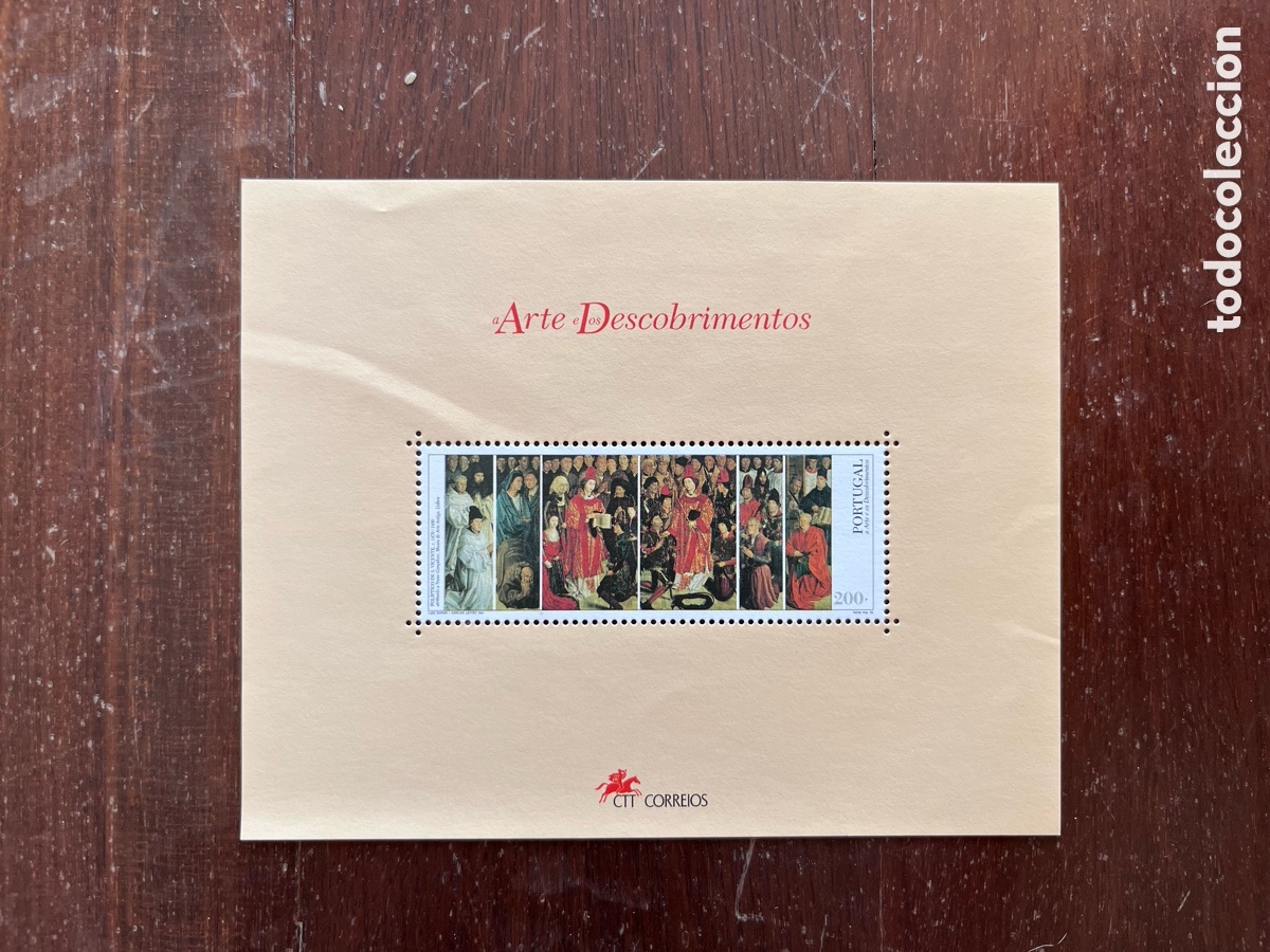 Sellos: Portugal - &rdquo;A Arte e os Descobrimentos&rdquo; - Bloco Pol&iacute;ptico de S. Vicente - Nuno Gon&ccedil;alves - 200$00