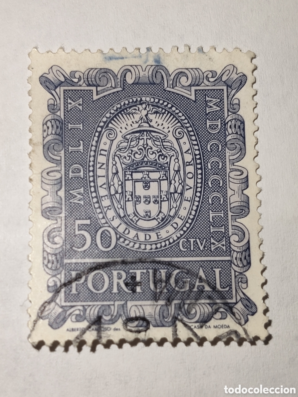 Sellos: IV Centenario de la Universidad de Evora 1959 usado