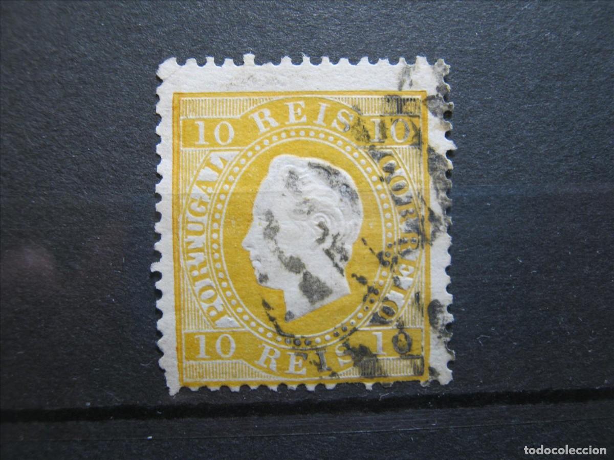 Sellos: PORTUGAL 1870-80 YVERT 36 A USADO PERFECTO.