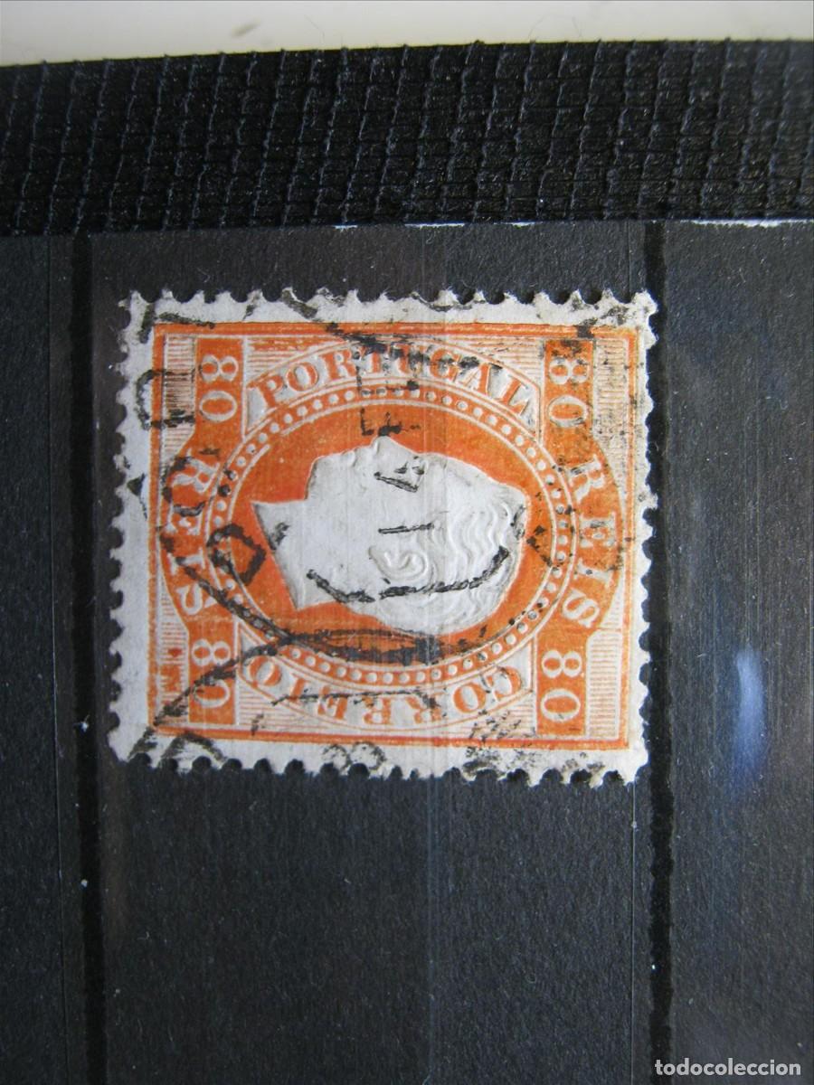 Sellos: PORTUGAL 1870-80 YVERT 43 A USADO PERFECTO.