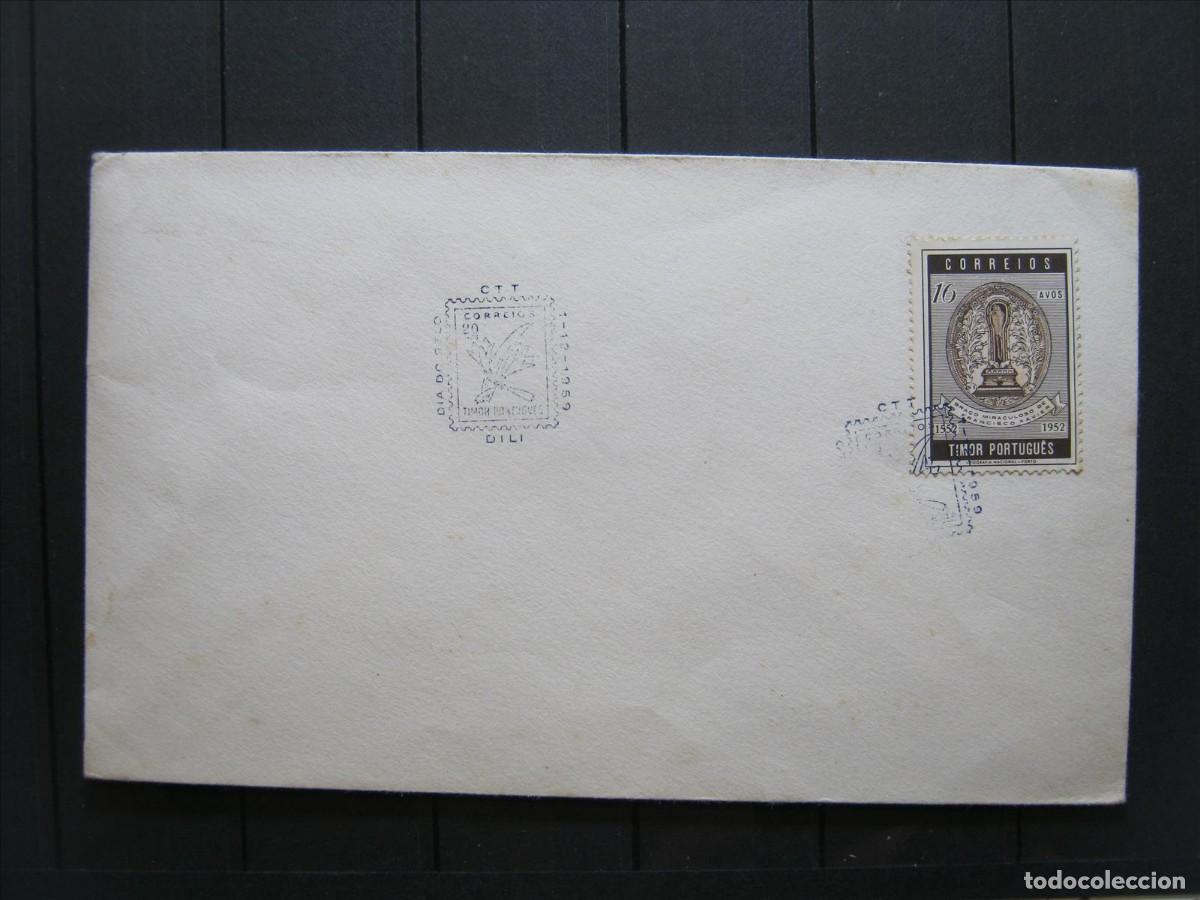 Sellos: TIMOR PORTUGAL FDC SPD PRIMER D&Iacute;A, D&Iacute;A DEL SELLO 1959.