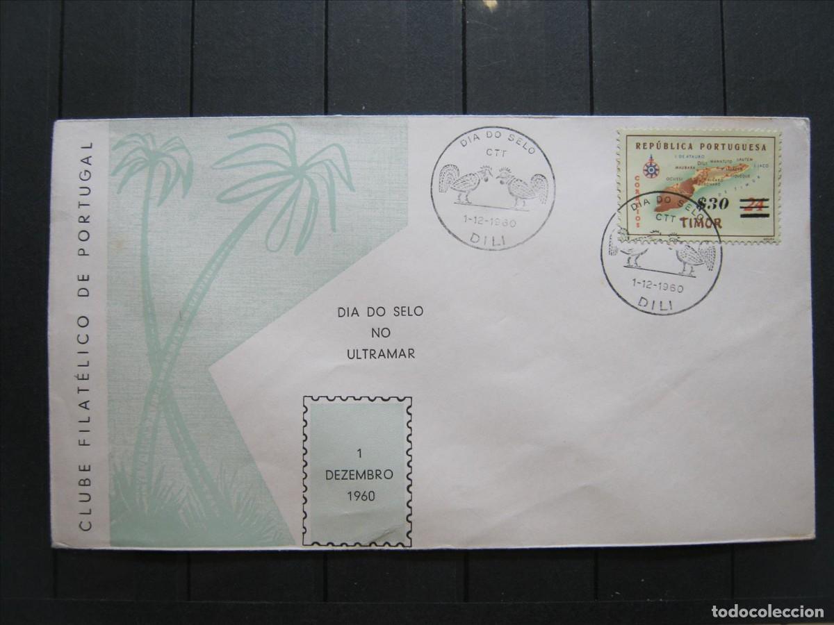 Sellos: TIMOR PORTUGAL FDC SPD PRIMER D&Iacute;A, D&Iacute;A DEL SELLO 1960.