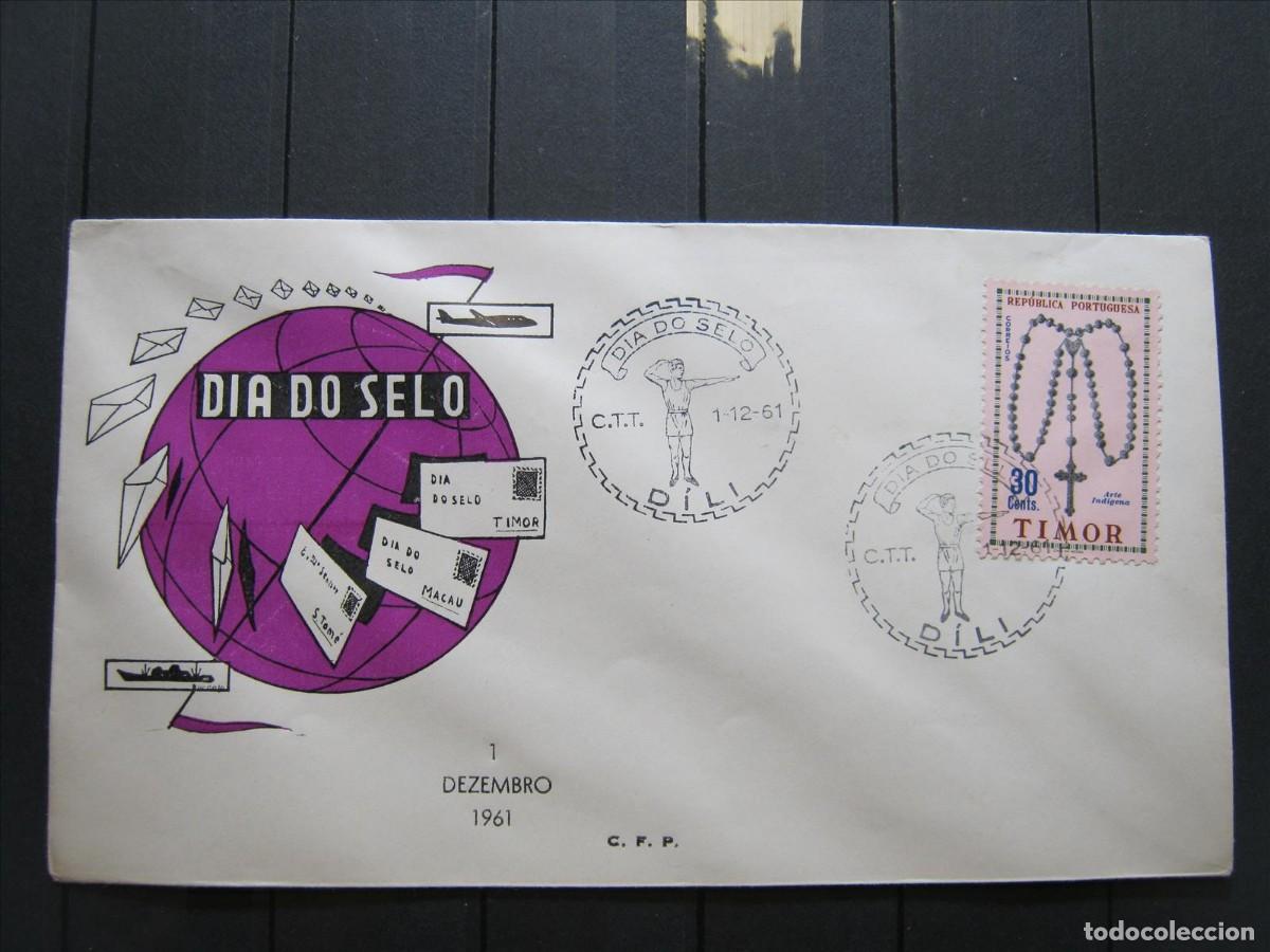 Sellos: TIMOR PORTUGAL FDC SPD PRIMER D&Iacute;A, D&Iacute;A DEL SELLO 1961.