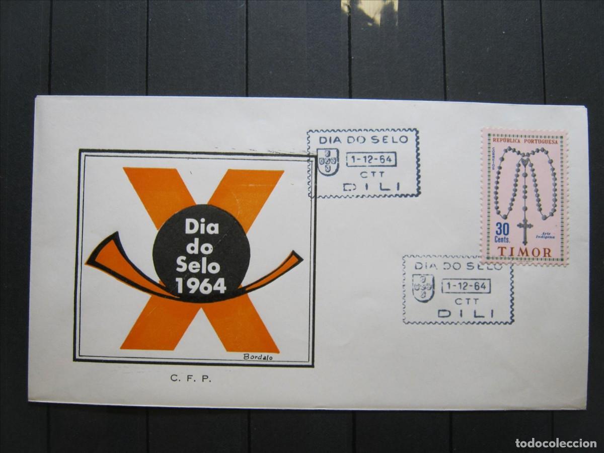 Sellos: TIMOR PORTUGAL FDC SPD PRIMER D&Iacute;A, D&Iacute;A DEL SELLO 1964.