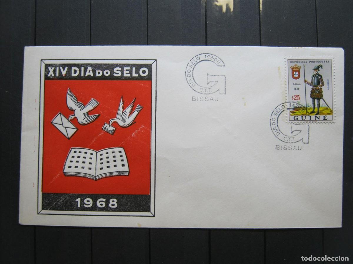 Sellos: GUINEA PORTUGUESA PORTUGAL FDC SPD PRIMER D&Iacute;A, D&Iacute;A DEL SELLO 1968.