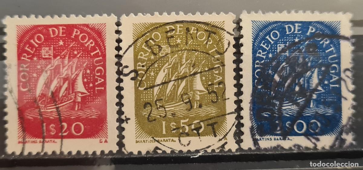 Sellos: Serie de sellos usados de Portugal 1949: Carabela