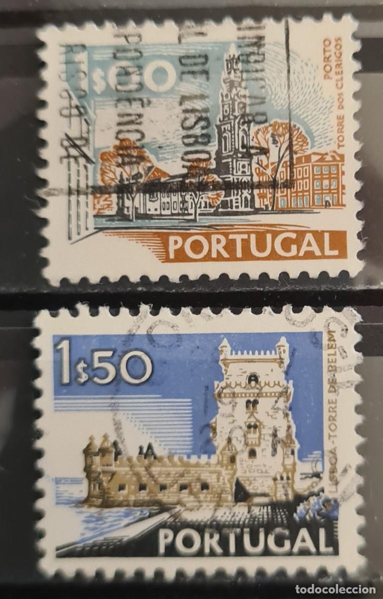 Sellos: Serie de sellos usados de Portugal 1972: vistas y monumentos