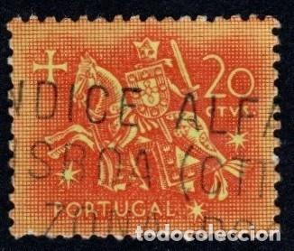 Sellos: Portugal. Escudo del Rey Denis. 1953-56. YT-776. Usado