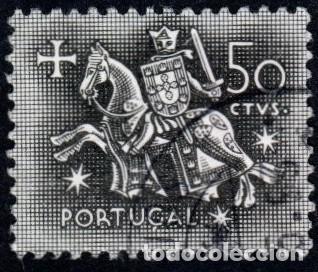 Sellos: Portugal. Escudo del Rey Denis. 1953-56. YT-777. Usado