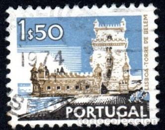 Sellos: Portugal. Torre de Bel&eacute;n. Lisboa. 1972. YT-1138. Usado