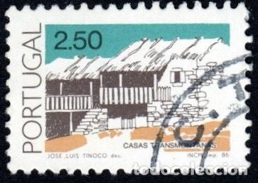 Sellos: Portugal. Casas de Tramontana. 1986. YT-1659. Usado