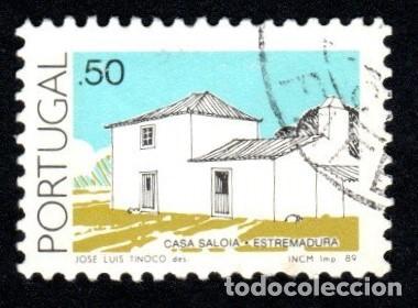 Sellos: Portugal. Casas Saloia. Extremadura. 1989. YT-1758. Usado