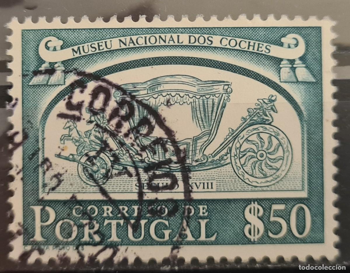 Sellos: Sello usado de Portugal 1952: Museo Nacional de Carruajes