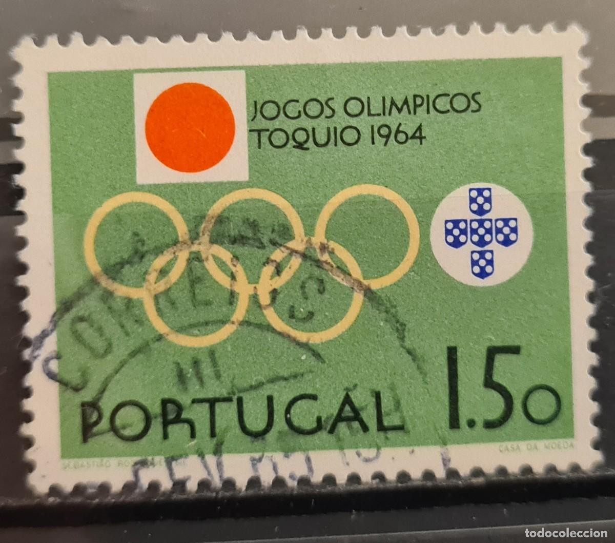 Sellos: Sello usado de Portugal 1964: Juegos Ol&iacute;mpicos de Tokio