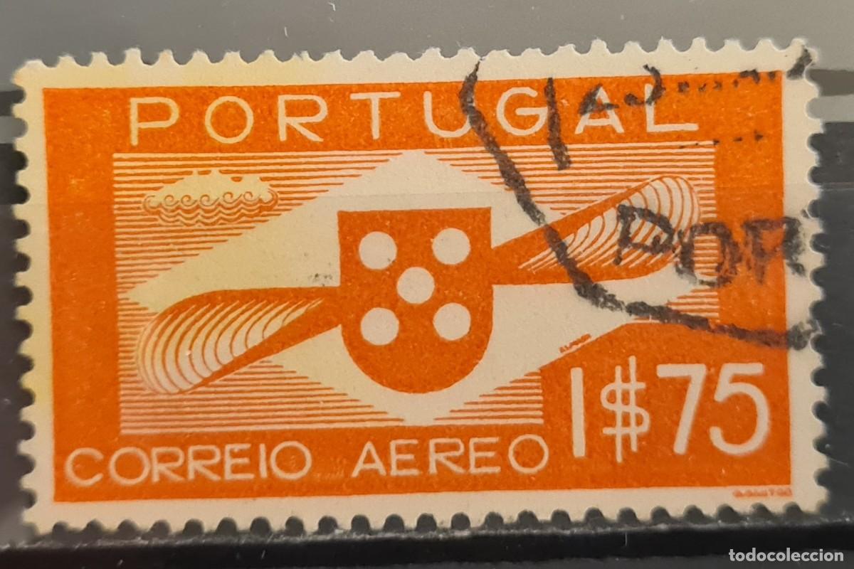Sellos: Sello a&eacute;reo usado de Portugal 1937-41